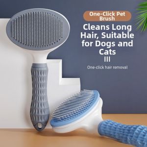 LUTUMEI | Pet Floating Hair Removal Comb Long Fur Grooming Brush