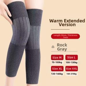 NAIFUNA | Long Tie Wool Knitted Knee Warmer Extra Padded