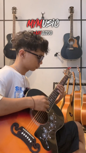 MyMusic Gitar akustik Elektrik MY-JJ200 kualitas jaminan mantap Free Packing Kayu