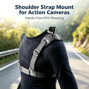 Adjustable Shoulder Strap Mount Harness for GoPro Hero 13 12 11 10 9 Insta360 DJI OSMO Action Camera First-Person Vlog