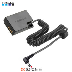Probty DR-E18 Dummy Battery DC Coupler Half Decoding for LP-E17 Battery for Canon 77D/200D/750D/760D/800D/M3/M5/M6 Etc