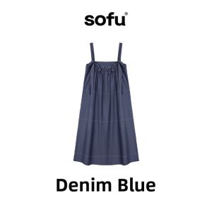 Cotton Denim Style Loose Nightdress Sleepwear