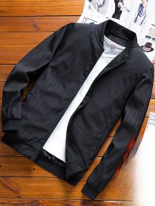 ROMON | Lormen Mens Fleece Lined Jacket Autumn Winter Short Style Baseball Collar Flight Suit Warm Casual Coat For Middle Aged And Elderly