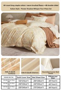 Mercury | High-Thread-Count Brushed Cotton Bedding Set 4-Piece