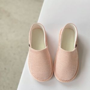 Large Size Slip-On Shoes Soft Bottom Silent Anti-Slip Pregnant Women Home Use Cotton Slippers Comfortable Rubber Sole