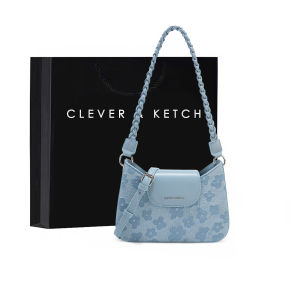 Clever&Ketch Fashionable Underarm Bag Womens Casual Shoulder Bag Luxury Sensation Floral Pattern PU Leather Handbag
