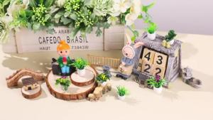 Dollhouse Plant Miniature Bonsai Plant Mini Potted Plant Flower Model Small Fake Green Decorative Toyhouse