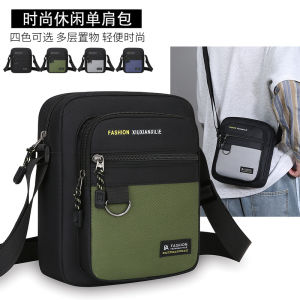 2025 New Oxford Cloth Mens Phone Bag Waterproof Outdoor Sports Large Capacity Single Shoulder Slant Bag Handbag Crossbody Bag