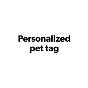 Personalized pet tag basic round silver plate with rhinestones