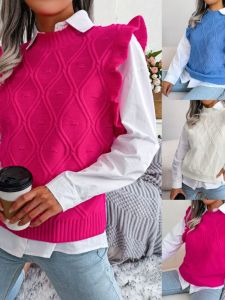 Round Neck Sleeveless Sweater Vest: A Versatile Unisex Casual Wear