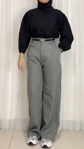 ORO PANTS - Celana Loose Pants Trouser Wanita Highwaist