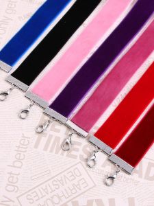 Classic Velvet Link Chain Necklace 2cm No Stretch Star Vintage Scarf Covering Neckline Blemishes Fashion Jewelry Accessory