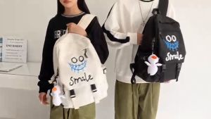 Balo đi học đi chơi nam nữ Mặt Cười đẹp cá tính thời trang Ulzzang Hàn Quốc chống nước bền bỉ nhiều ngăn cỡ to giá rẻ