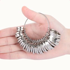Stainless Steel Ring Sizer Gauge Kit Professional Jewelry Measuring Tool for DIY Jewelry Making Finger Size Measurement Tools