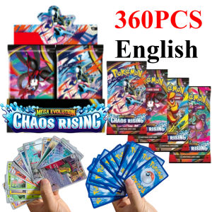 Bandai | 180/360 PCS English Trading Card Game Booster Box Chaos Rising Mega Evolution Collectible Game Cards for Chaos Risinc