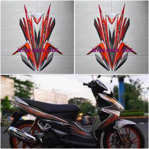 STIKER STRIPING MOTOR SKYWAVE 125 2008 2009 SILVER