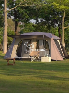 Vidalido Vicore Automatic Tent Large Mini Black White Camping Flysheet Pole Chair Table Rope Bag Rack Bed Mattress Sleep