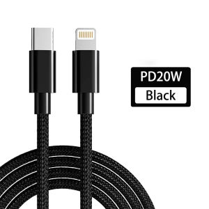 Wholesale 3ft 6ft Braided PD 20W Fast Charger Sync Data Cable 8Pin IOS Charging Cable for iPhone 16 15 14 13 12 11 Pro Max