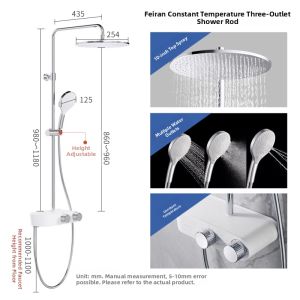 Kohler | Dual-outlet Temperature Controlled Shower Column Adjustable