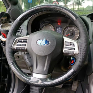 Hand-stitched Black Artificial Leather Steering Wheel Cover For Subaru Forester 2013-2015 Legacy 2013-2014 Outback 2013-2014 XV 2013