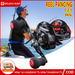 Full Besi Reel Pancing Murah Katrol Metal Spool Fishing Reel BC 7.2:1 18+1BB 10KG Max Drag Gulungan Pancing Ukuran Bantalan Bola Bantalan Kelas Bagus Power Bass Reel Gulungan Memancing Dropper Casting Alat pancingan Memancing