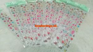 Stick-VAR 1lembar Stiker Sticker MOTIF PRINCESS POOH MERMAID BINTANG CUPCAKE LOL