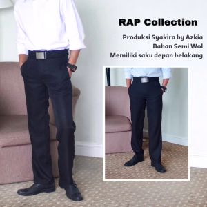 RAP - Celana Kerja Pria Hitam-Celana Bahan-Celana Formal