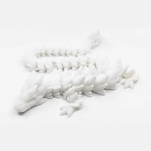 1Pc 3D Printed Gemstone Dragon Figurine-Iridescent Plastic Desk Decor Ideal for Bedroom & Office Perfect Gift for Christmas