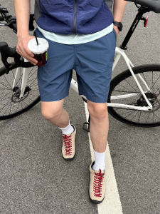 OUMULONG | Quick Drying Functional Gray Blue Nylon Shorts