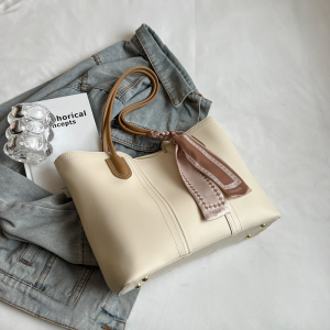 Fancy Bags 2024 New Arrival Pure Color Fashion Tote Bag Womens Large Capacity Work Commuter Bag Textured One-Shoulder Bag