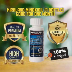 1 Original Kirkland Minoxidil Hair Grower Beard Grower with FREE Dropper (1 Bottle 1 Month Supply)