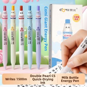 DONGMI | Milk Bottle Styled Push Action Cute Yogurt Bottle Quick Dry Ballpoint Pen 605