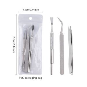 XMSJ | Quality Stainless Steel Pet Flea Remover Tool Scratching Hook Tweezers Clips Set Cat Dog Tick Removal Tool Pet Grooming Supplies