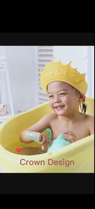 【COD】Crown Baby Shower Cap Baby Shower Hat Baby Shower Head Cover Baby Adjustable Shower Cap Shampoo Cap Topi Mandi Bayi