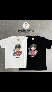 [Adult/Kid] Mechamato Amato Cute Cartoon Anime T-shirt Baju Birthday Hari Jadi Budak Family Theme Custom Name/Text