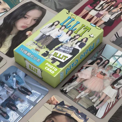50pcs/box ILLIT Laser Card YUNAH WONHEE Photocards LOMO Card KPOP Album