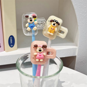 กระบอกสีสันสดใสสำหรับเก็บแปรงสีฟัน ป้องกันฝุ่น สำหรับใช้ในบ้าน ท่องเที่ยว ขนาดพกพาสะดวก ดีไซน์การ์ตูนน่ารัก