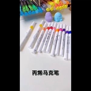 Bút màu Acrylic Marker 60 màu vẽ trên mọi chất liệu có thể vẽ chồng nhiều lớp màu sắc tươi sáng ngòi bút nhỏ - Tiệm Nhà Sóc 2023