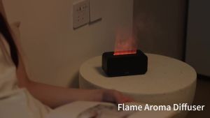 Air Aroma Humidifier Diffuser Flame Essential Oils Humidifiers Mini Automatic Fragrance Diffuser Home Humidifier With LED Light