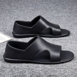 Sandals Mens Summer Outwear Driving Leather Sandals Men Non Slip Trend Wear Resistance Casual Soft Bottom Rome Beach Slippers