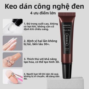 MONLEYTA | Nước dính gel cố định cho người mới bắt đầu Nước dính giả móng tinh khiết bền chắc chuyên dụng cho salon làm đẹp