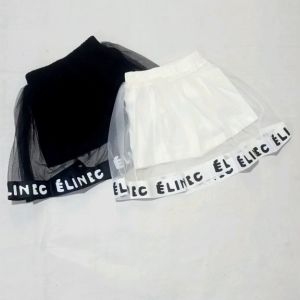 ROK BAWAHAN ANAK PEREMPUAN MURAH IMPORT SKIRT TILLE SKORT BLACK WHITE