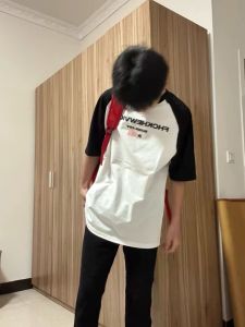 American High Street Style Oversize Mens T-Shirt Short Sleeve Loose Fit Summer Trendy Cotton Polo Shirt Youth Fashion Top