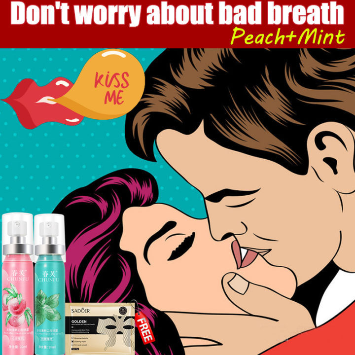 Fresh breath spray Oral spray 20ml Long lasting removal of bad breath Fresh and long-lasting Oral care Kiss spray Easy to carry