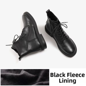 MIOLLIBARN | Low-cut Womens Chelsea Boot with Fur Insulation Round Toe Flat Heel