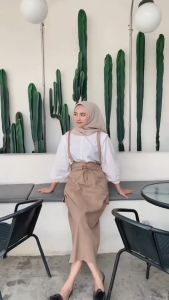 Jessie Overall Rok Kargo Wanita 7/8 Cotton Twill Premium Model Terbaru