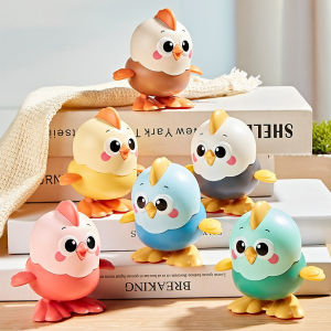 Cartoon Clockwork Chick Toy On Chain Chick Move Jump Little Chicken Baby Move Crawl Toys Interactive Educational Toys Kids Gifts