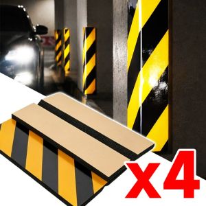 Reflective EVA Foam Car Corner Protector Parking Lot Pillar Vehicle Door Bumper Protection Anti Collision Strip Self Adhesive
