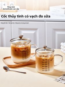 HONGZHU | Cốc Kính Dung Lượng Lớn Chống Nhiệt Đã Đo
