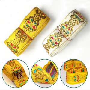 Sewing Jacquard Ribbon Roll Embroidery Ethnic Ribbon Sewing Tape DIY Crafts Decoration